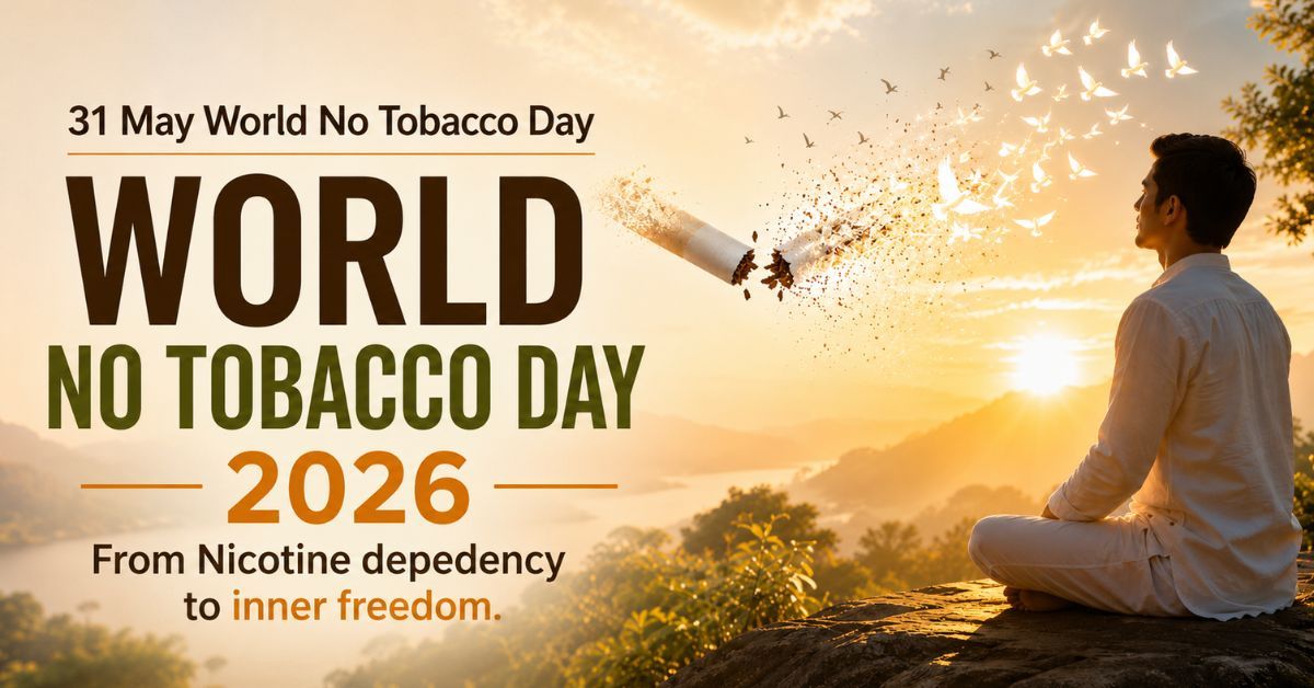 world no tobacco day 2026 World No Tobacco Day 2026 : From Nicotine Dependency to Inner Freedom  Through the Rajyogi Lifestyle | Brahma Kumaris Blog