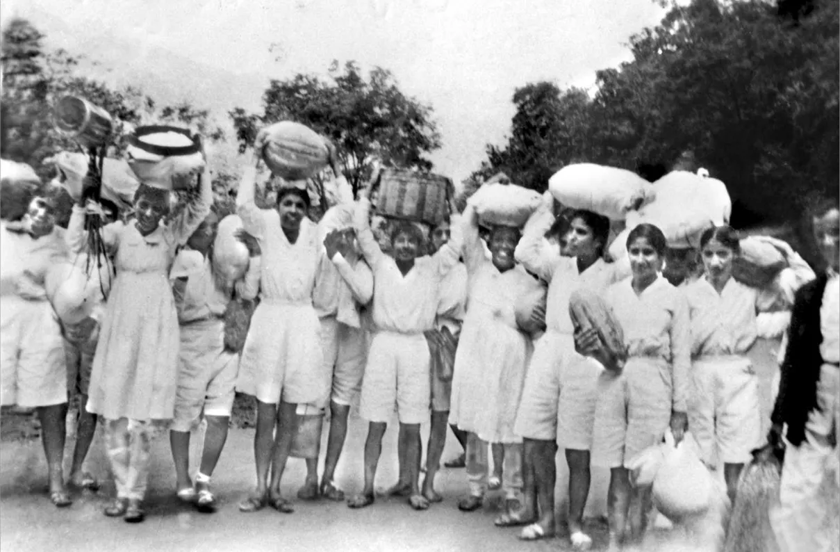 1950 The BK group ready to make the journey from Abu Road to Mount Abu