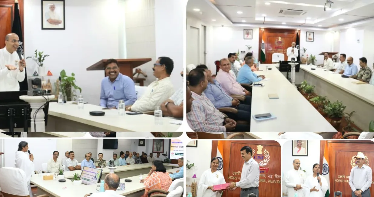 New Delhi: Brahma Kumaris Conducts Motivational Rajyoga Meditation Session at CISF North Sector Headquarters New Delhi: Brahma Kumaris Conducts Motivational Rajyoga Meditation Session at CISF North Sector Headquarters
