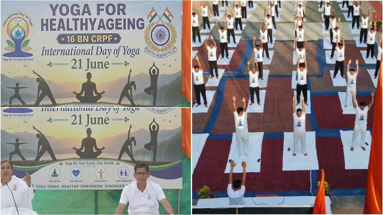 Brahma Kumaris Conducts International Yoga Day Session for 16 Battalion CRPF, Mathura Brahma Kumaris Conducts International Yoga Day Session for 16 Battalion CRPF, Mathura