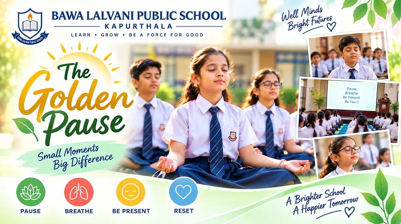 The Golden Pause Creates Moments of Stillness at Bawa Lalvani Public School, Kapurthala The Golden Pause Creates Moments of Stillness at Bawa Lalvani Public School, Kapurthala