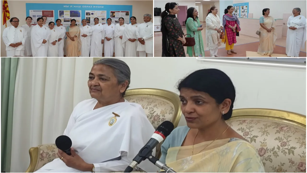 रूस स्थित भारतीय दूतावास की प्रथम महिला लोना सिन्हा ने मॉस्को ब्रह्माकुमारीज़ रिट्रीट सेंटर का किया सौहार्दपूर्ण दौरा