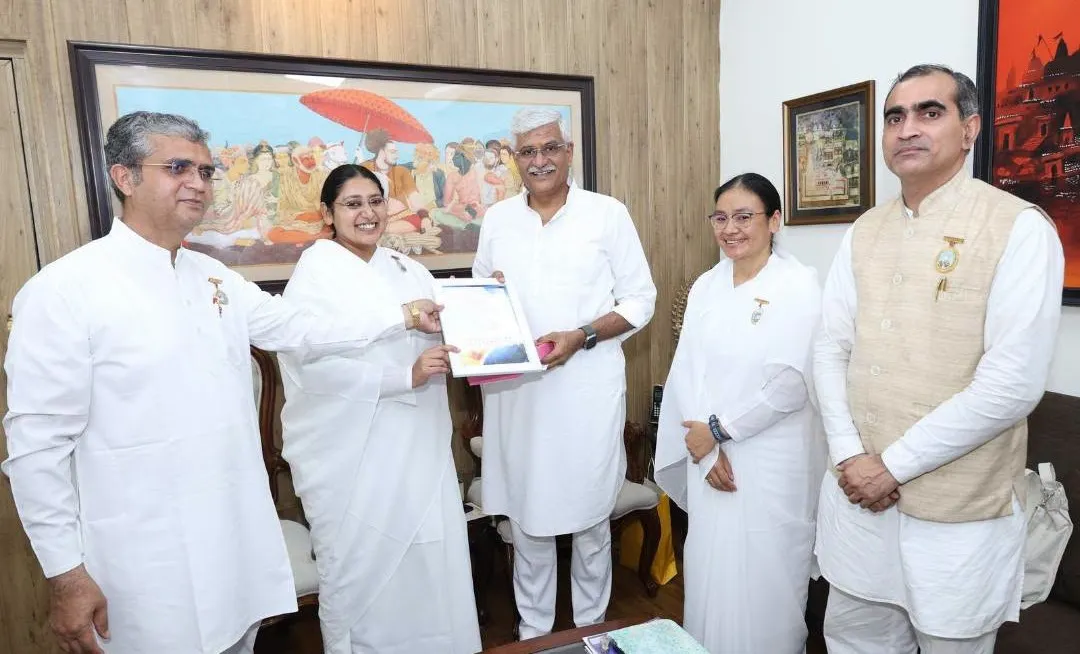 Om Shanti Retreat Centre, Gurugram Celebrates Raksha Bandhan with Hon’ble Union Minister Shri Gajendra Singh Shekhawat Ji