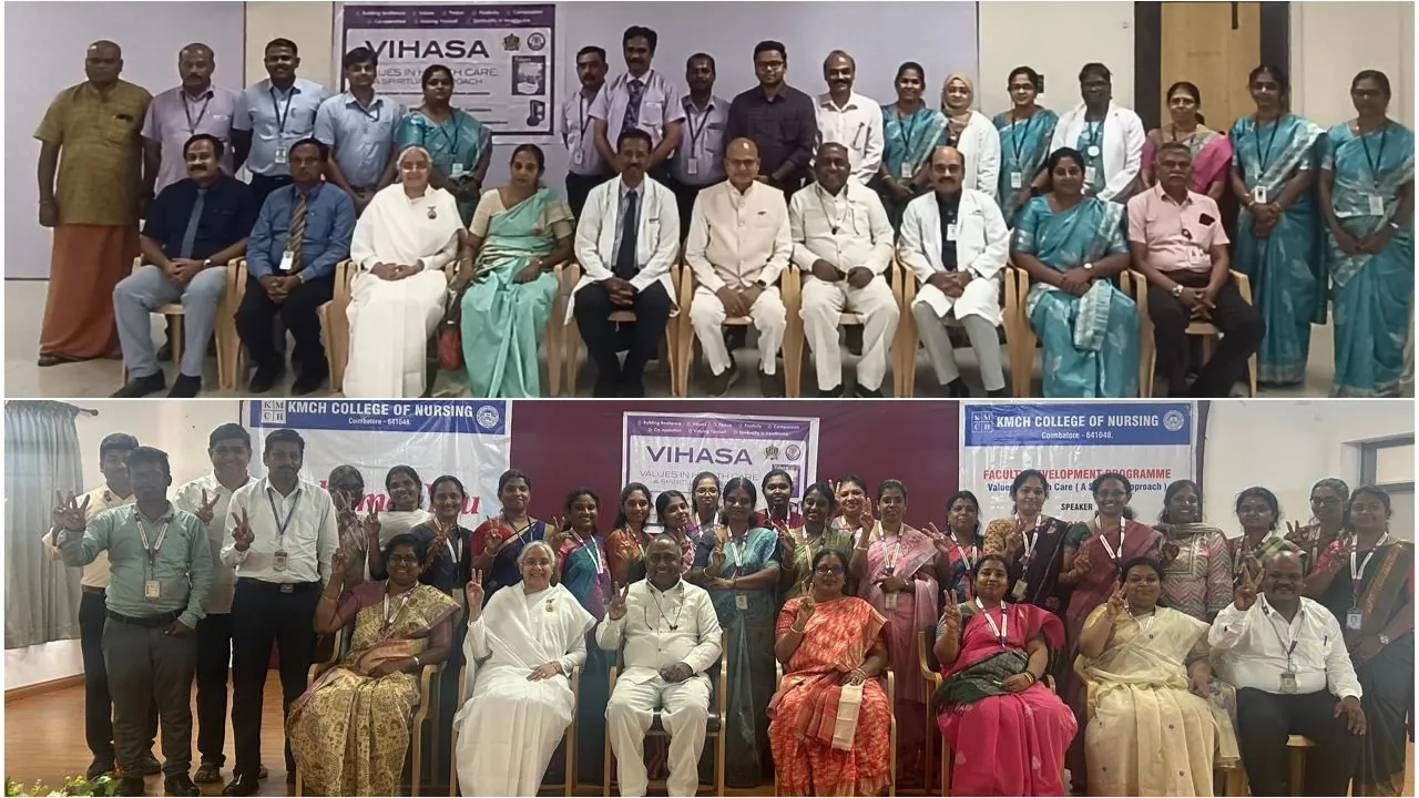 VIHASA Workshops Conducted at Coimbatore Institutions Promoting Inner Peace and Professional Well-being