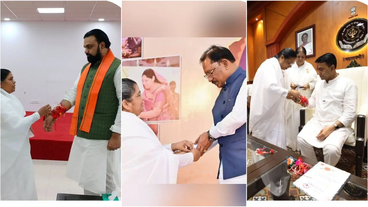 रक्षाबंधन पर ब्रह्माकुमारीज़ बहनों ने मुख्यमंत्रियों को बांधी पवित्र राखी, दिया शांति एवं सद्भाव का संदेश