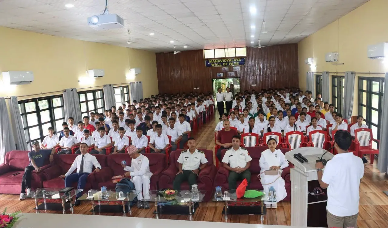 ब्रह्माकुमारी पोखरा द्वारा सैनिक महाविद्यालय में "Learning Happiness – Yes, I Can!" विषय पर प्रेरक कार्यक्रम आयोजित ब्रह्माकुमारी पोखरा द्वारा सैनिक महाविद्यालय में "Learning Happiness – Yes, I Can!" विषय पर प्रेरक कार्यक्रम आयोजित