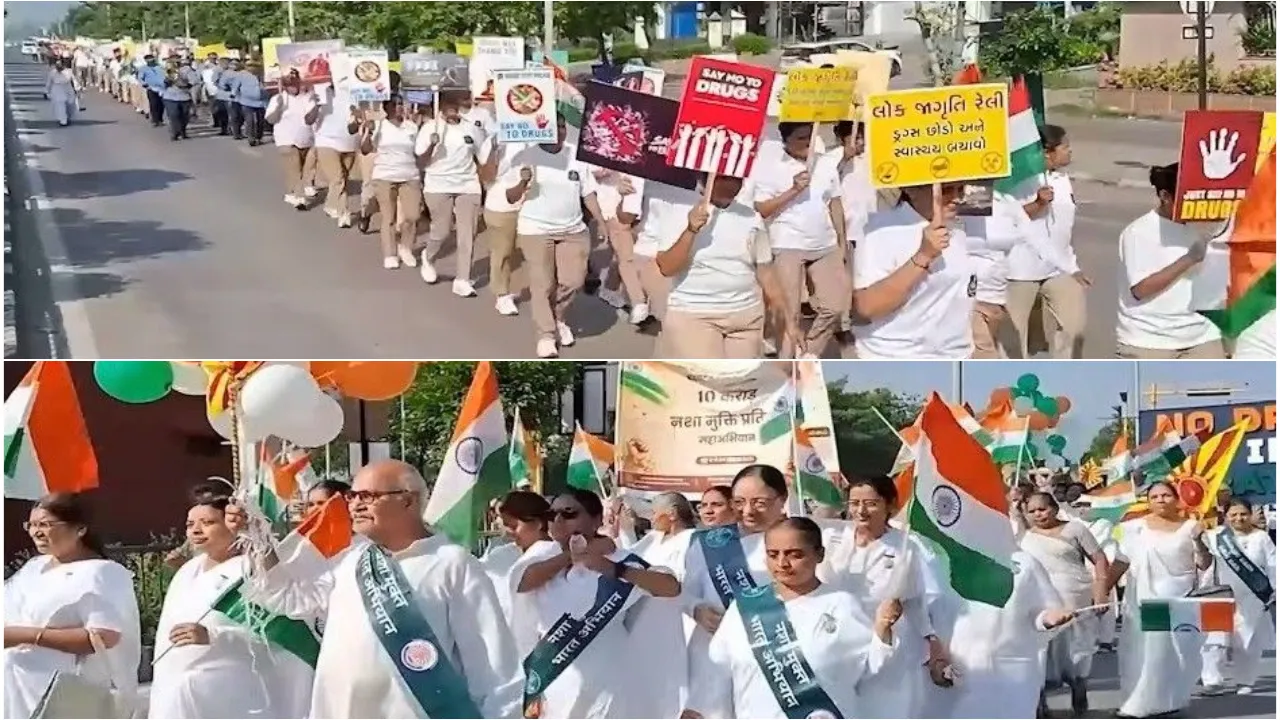 सूरत में नशा मुक्ति वॉकाथॉन में ब्रह्माकुमारीज़ की सशक्त सहभागिता सूरत में नशा मुक्ति वॉकाथॉन में ब्रह्माकुमारीज़ की सशक्त सहभागिता