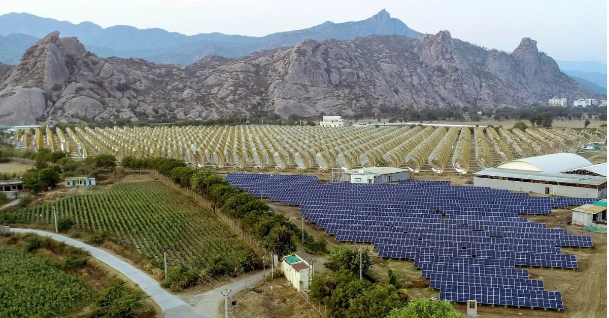 India one solar — central tower & reflectors