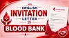 English Invitation Letter To Blood Bank