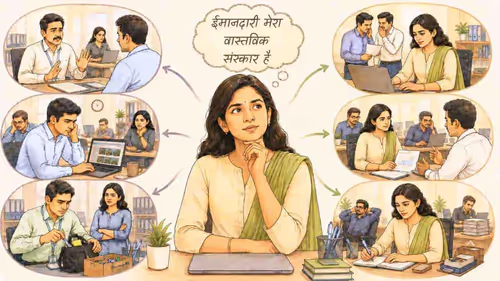 कार्यस्थल पर ईमानदारी का प्रदर्शन करें
