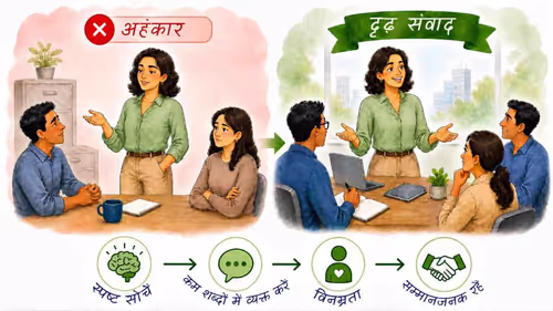 अहंकार के बिना दृढ़ रहें 