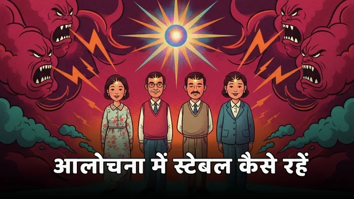 आलोचना में स्टेबल कैसे रहें