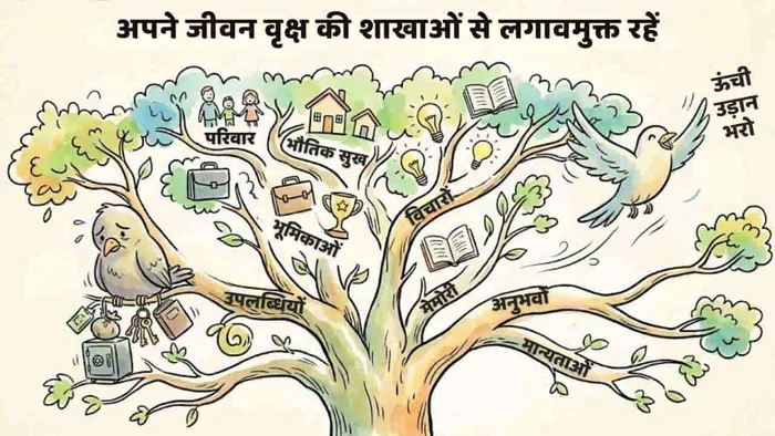 अपने जीवन वृक्ष की शाखाओं से लगावमुक्त रहें