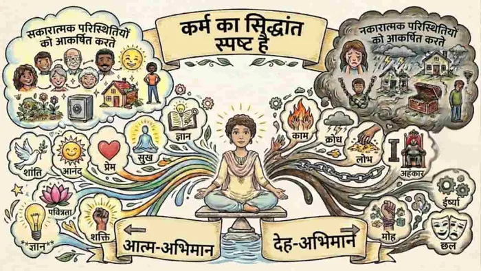 कर्म का सिद्धांत कैसे कार्य करता है?