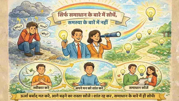 सिर्फ समाधान के बारे में सोचें और चर्चा करें