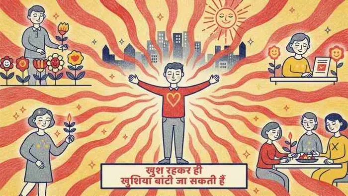 खुश रहकर ही खुशियां बांटी जा सकती हैं 