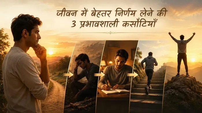 जीवन में बेहतर निर्णय लेने की 3 प्रभावशाली कसौटियाँ