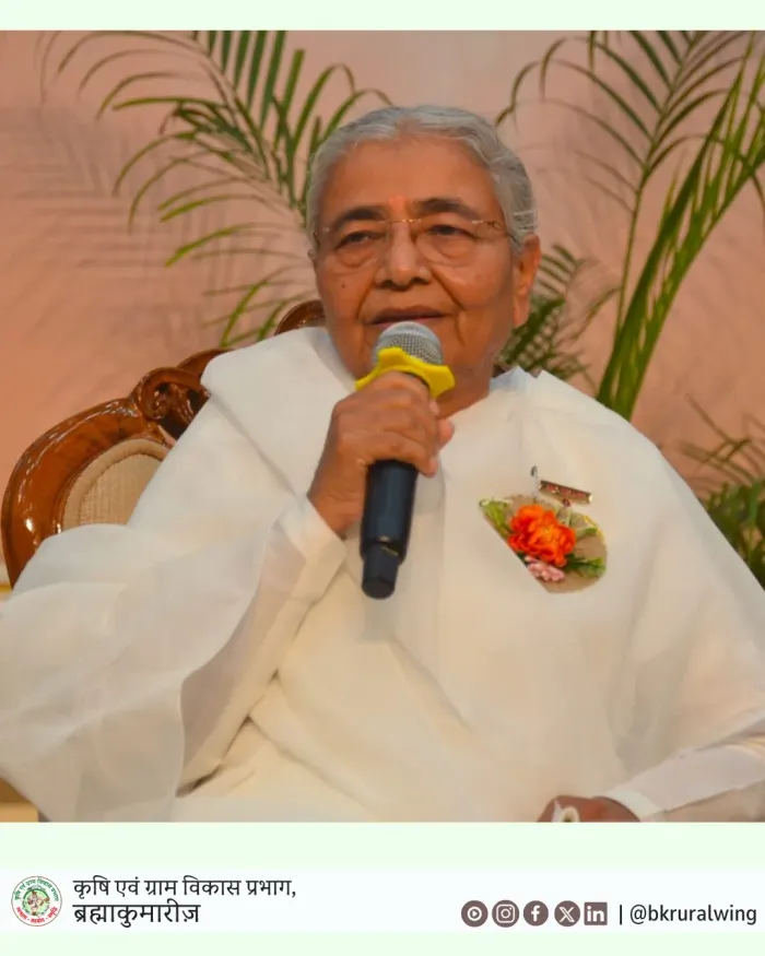 ओम शांति रिट्रीट सेंटर में भारतीय कृषि दृष्टि एवं समग्र ग्रामीण विकास पर एक दिवसीय किसान सम्मेलन — gallery photo 3