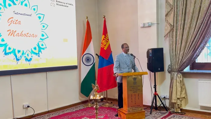 Celebration of International Gita Mahotsav at the Embassy of India, Ulaanbaatar