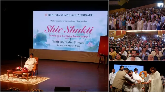 BK Sister Shivani Inspires Women’s Day Gathering in Chandigarh with Message of “Shiv Shakti – Awakening the Divine Power Within