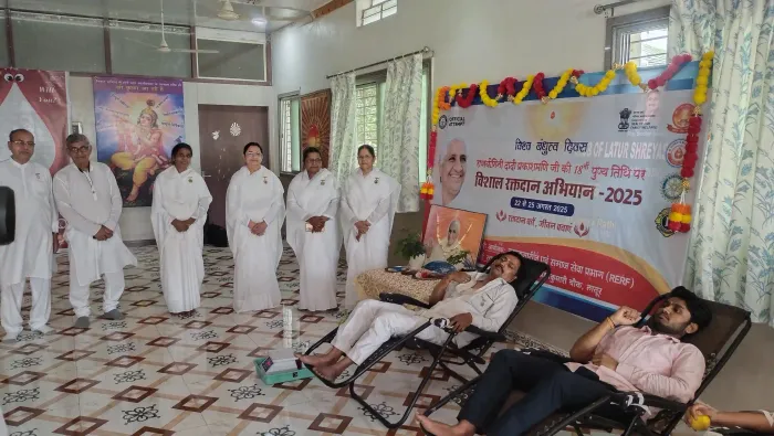 मानवता की सेवा में समर्पित – लातूर ब्रह्माकुमारीज़ का विशाल रक्तदान महाअभियान 2025