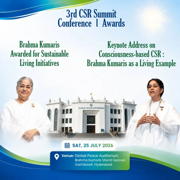 Brahma Kumaris Honoured at the 3rd CSR Summit – From Change to Legacy — photo gallery 7 Brahma Kumaris Honoured at the 3rd CSR Summit – From Change to Legacy — photo gallery 7