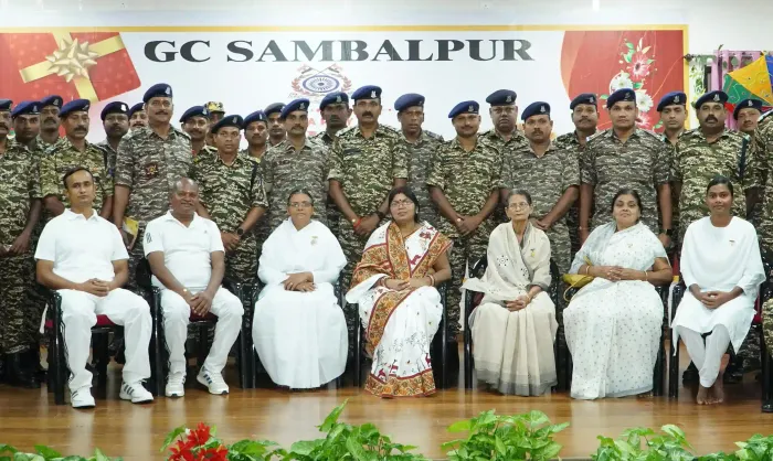 ओम शांति भवन, बुरला में केंद्रीय रिज़र्व पुलिस बल (CRPF) के लिए राखी उत्सव