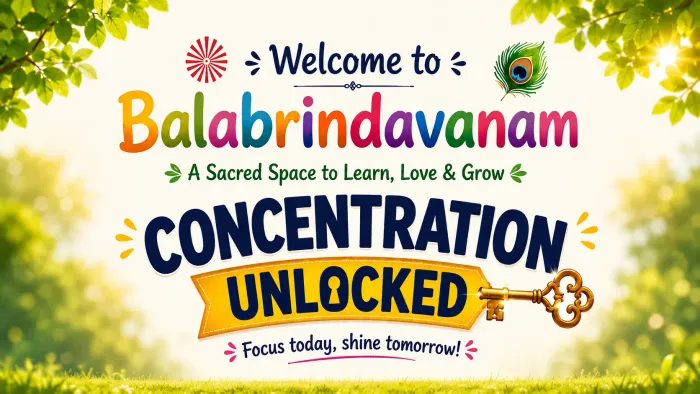 Bala Brindavan Kids Session on "Concentration Unlocked" For Improving Focus in Hyderabad