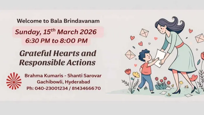 Bala Brindavanam Presents Special Children’s Programme on Cultivating Gratitude and Responsibility in Hyderabad
