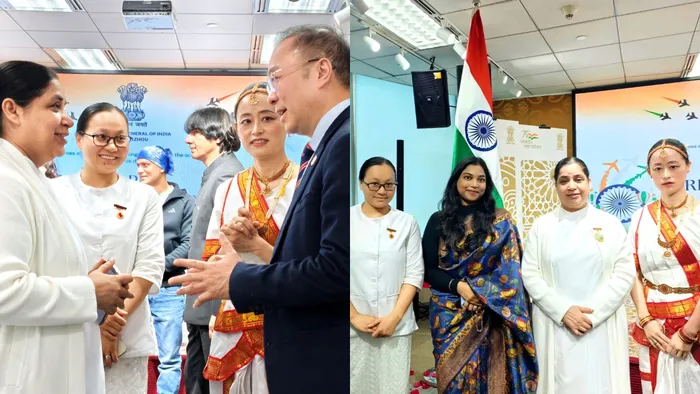ग्वांगझू स्थित भारतीय वाणिज्य दूतावास में आयोजित गणतंत्र दिवस समारोह में ब्रह्माकुमारीज़ की प्रेरणादायी सहभागिता