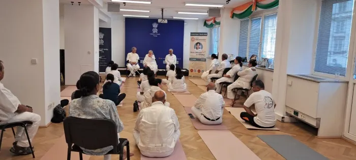 Embassy of India in Vienna Organizes Rajyoga Meditation Session with Brahma Kumaris Ahead of International Day of Yog… Embassy of India in Vienna Organizes Rajyoga Meditation Session with Brahma Kumaris Ahead of International Day of Yoga 2026 — photo gallery 2