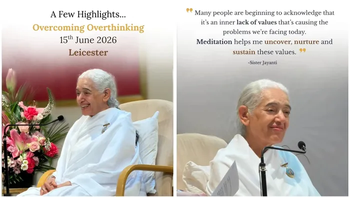 Leicester Overcoming Overthinking UK Tour Concludes with Sister Jayanti’s Inspiring Guidance