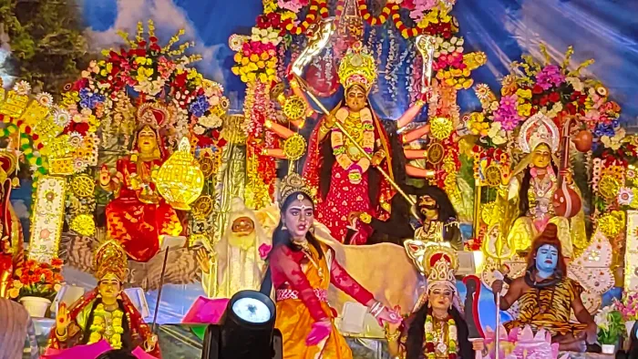 Chaitanya Devi ka Jhanki during Durga Puja at Malda West Bengal