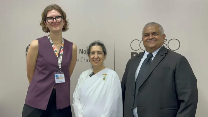 Meeting of Union Environment Minister with Sister Jayanti at COP30 Brazil — photo gallery 1 Meeting of Union Environment Minister with Sister Jayanti at COP30 Brazil — photo gallery 1