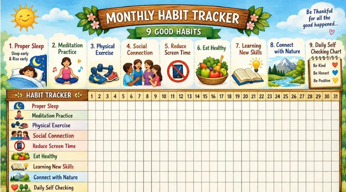 Summer Holiday Habit Tracker Encourages Positive Habits at Bawa Lalvani Public School, Kapurthala Summer Holiday Habit Tracker Encourages Positive Habits at Bawa Lalvani Public School, Kapurthala