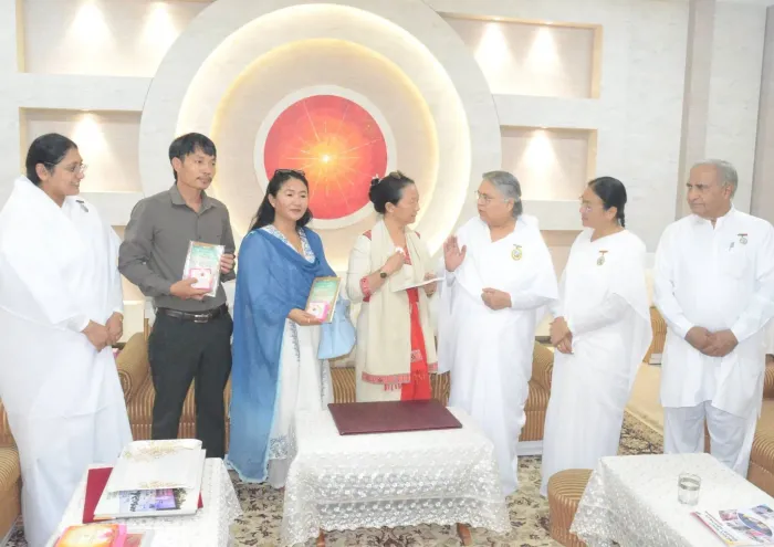 NITI Aayog Member Dr. Joram Aniya Visits Brahma Kumaris Om Shanti Retreat Centre, Gurugram — photo gallery 1 NITI Aayog Member Dr. Joram Aniya Visits Brahma Kumaris Om Shanti Retreat Centre, Gurugram — photo gallery 1