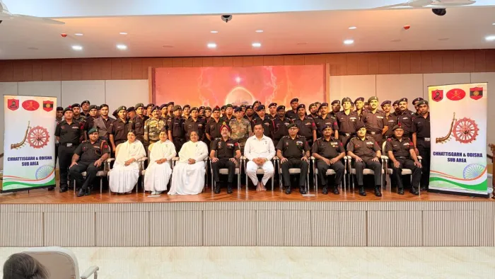 नवा रायपुर के शान्ति शिखर में सेना के जवानों के लिए राजयोग मेडिटेशन सत्र का आयोजन