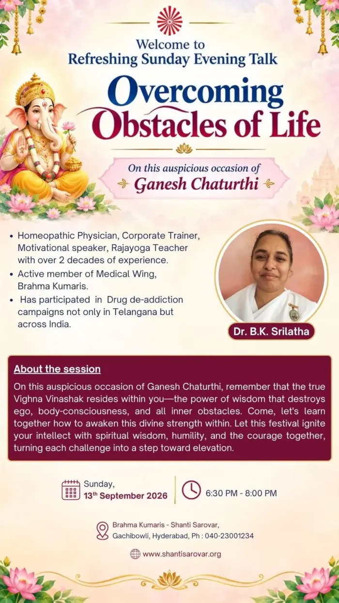 Ganesh Chaturthi Special Talk to Explore Inner Strength for Overcoming Life’s Obstacles in Hyderabad
