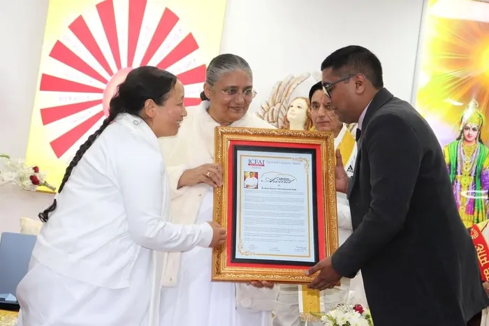 Rajyogini BK Usha Ji Honoured with Lifetime Achievement Award by ICFAI University, Sikkim for Dedicated Spiritual Service