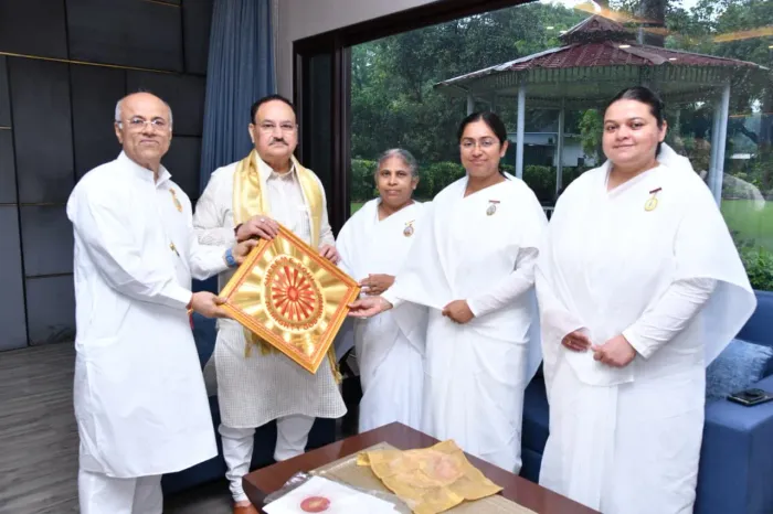 Brahma Kumaris Extend Raksha Bandhan Greetings to Hon’ble Minister Shri Jagat Prakash Nadda