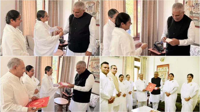 Om Shanti Retreat Centre, Gurugram Celebrates Raksha Bandhan with Hon’ble Union Minister Shri Bhupender Yadav Ji