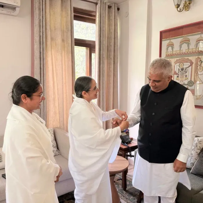 Om Shanti Retreat Centre, Gurugram Celebrates Raksha Bandhan with Hon’ble Union Minister Shri Bhupender Yadav Ji — ph… Om Shanti Retreat Centre, Gurugram Celebrates Raksha Bandhan with Hon’ble Union Minister Shri Bhupender Yadav Ji — photo gallery 5