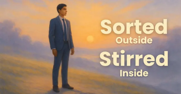 Sorted Outside, Stirred Inside— A Story on Real Peace