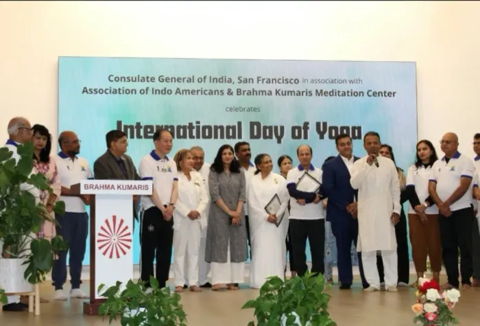 Milpitas, USA: International Day of Yoga Celebrated with Rajyoga Meditation at Brahma Kumaris Service Center