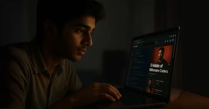 Vedant clicked on a video_ “5 Habits of Billionaire Coders.”.jpg