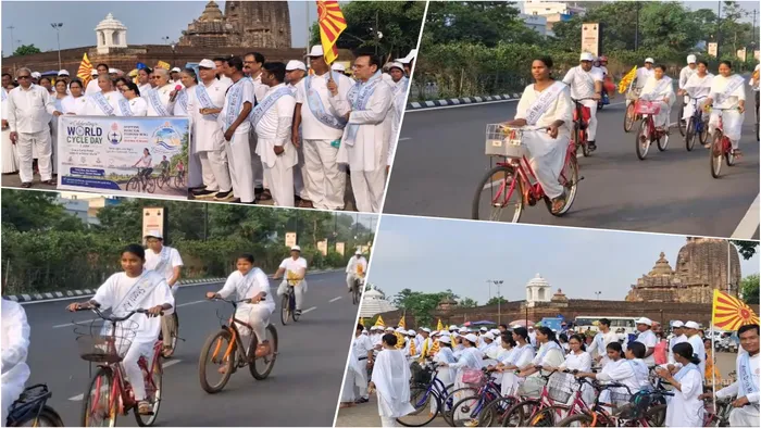 भुवनेश्वर में विश्व साइकिल दिवस पर “साइकिलिंग फॉर अ ग्रीनर फ्यूचर” थीम के अंतर्गत भव्य साइकिल रैली का आयोजन