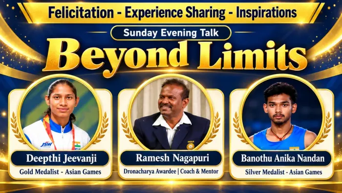Felicitation and Experience Sharing - winnners at 2026 Asian Para Games event at Shanti Sarovar - Hyderabad Felicitation and Experience Sharing - winnners at 2026 Asian Para Games event at Shanti Sarovar - Hyderabad