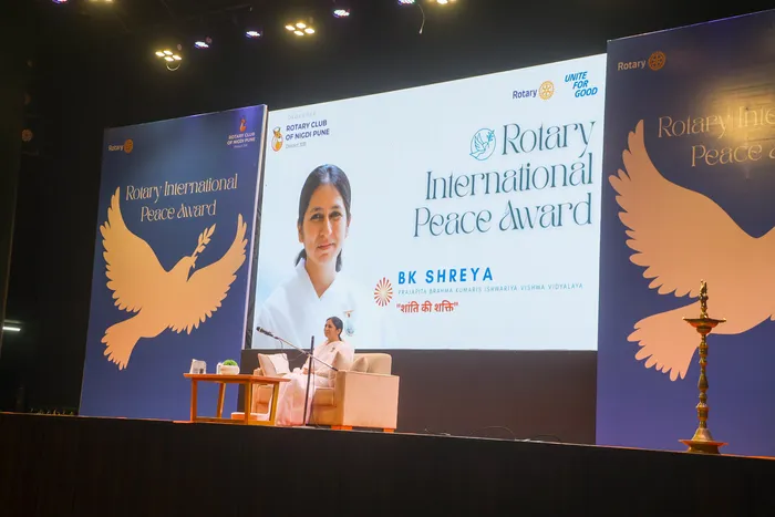 पुणे में बीके सिस्टर श्रेया को Rotary International Peace Award से सम्मानित किया गया