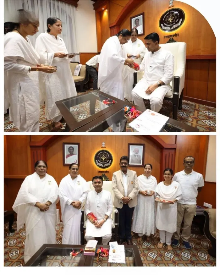 रक्षाबंधन पर ब्रह्माकुमारीज़ बहनों ने मुख्यमंत्रियों को बांधी पवित्र राखी, दिया शांति एवं सद्भाव का संदेश — gallery photo 7