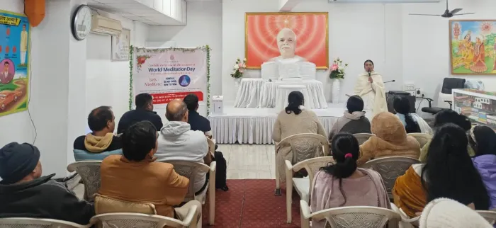 गुरुग्राम सेक्टर-47 में विश्व ध्यान दिवस के अवसर पर ध्यान सत्र का आयोजन